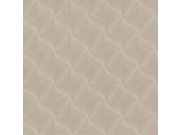 Hnědo-béžová geometrická vliesová tapeta na zeď, CU3313, Cumaru, Grandeco